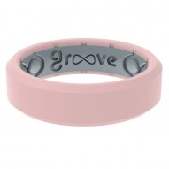 Groove Edge Silicone Ring - Thin - Rose Quartz